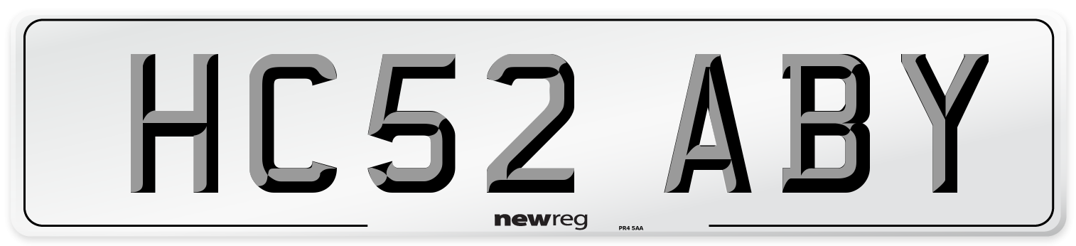 HC52 ABY Number Plate from New Reg